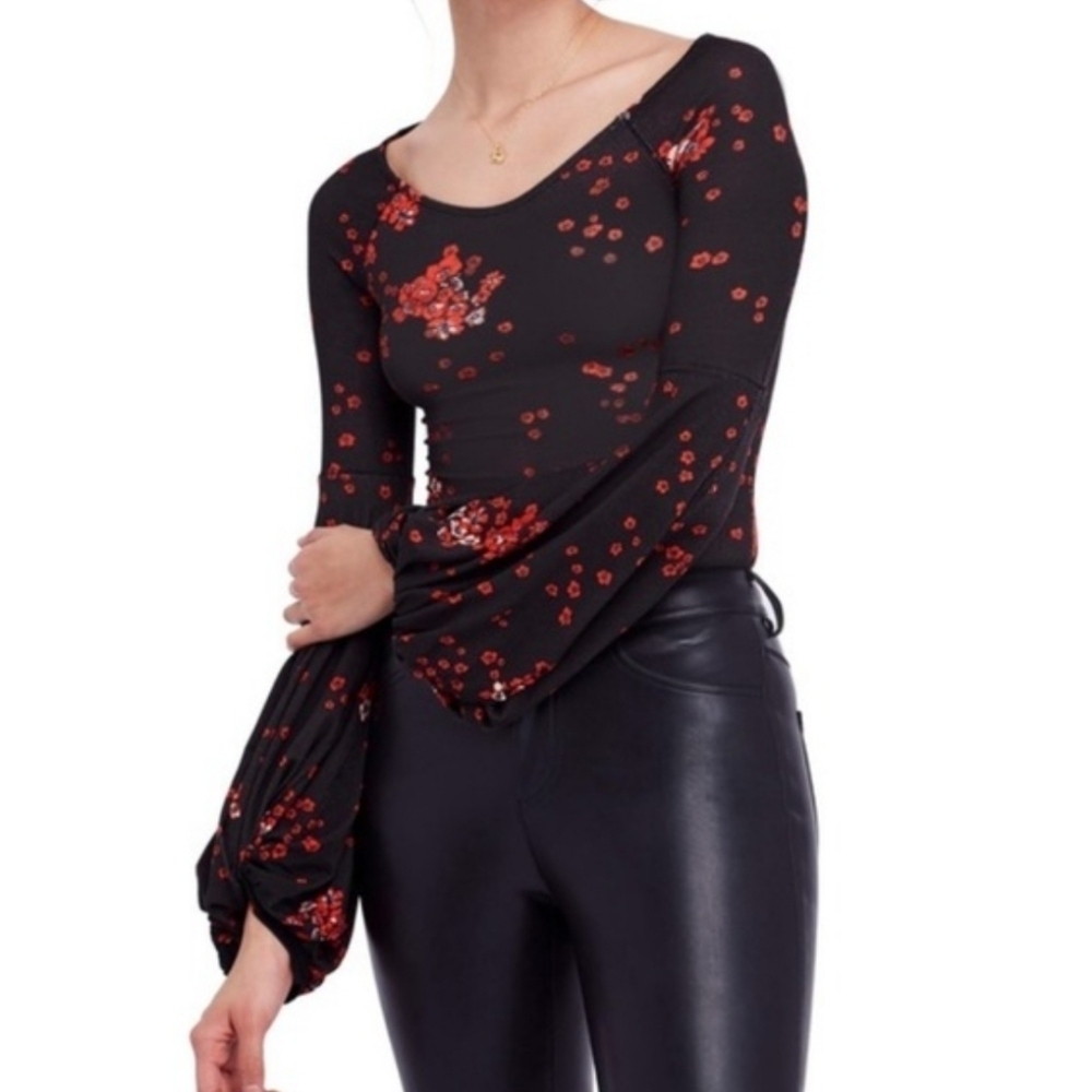 Free People To The Tropics Blouson Top- size M